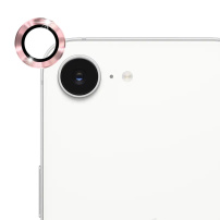ENKAY sticlă securizată cu ramă metalică pentru protecția lentilei camerei din spate pentru iPhone 16e / 17e - roz