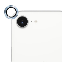 ENKAY sticlă securizată cu ramă metalică pentru protecția lentilei camerei din spate pentru iPhone 16e / 17e - albastru
