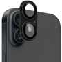 NORTHJO sticlă călită cu cadru metalic pentru a proteja obiectivele camerei pentru iPhone 16 / 16 Plus - negru