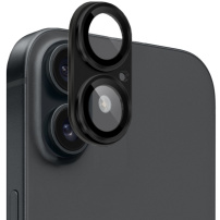 NORTHJO sticlă călită cu cadru metalic pentru a proteja obiectivele camerei pentru iPhone 16 / 16 Plus - negru
