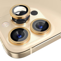 NORTHJO sticlă cu cadru metalic pentru a proteja lentilele camerei din spate pentru iPhone 14 Pro / 14 Pro Max - auriu