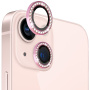 NORTHJO sticla cu strasuri pentru a proteja obiectivul camerei din spate pentru iPhone 13 / 13 mini - roz