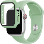 Curea din silicon cu carcasa din sticla securizata pentru Apple Ceas 41mm - verde