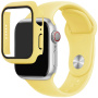 Curea din silicon cu carcasa din sticla securizata pentru Apple Ceas 41mm - galben
