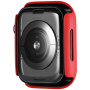 Husă tip carte mată pentru Apple Watch 45mm - roșie