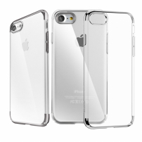 Carcasă de lux Baseus, mată, transparentă, pentru Apple iPhone SE (2020/2022) / 8 / 7 - neagră