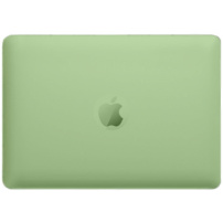 Husă mată transparentă cu suport flip-out pentru MacBook Air 13" (A1932 / A2179 / A2337) - verde