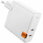 Adaptor încărcător rapid Spigen ArcStation Pro GaN cu porturi 2x USB-C - 140W - alb