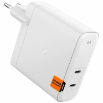Adaptor încărcător rapid Spigen ArcStation Pro GaN cu porturi 2x USB-C - 140W - alb