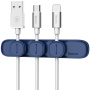 Organizator de cabluri Baseus, magnetic, pentru dispozitive Apple - albastru