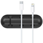 Organizator de cabluri din silicon mai mic - negru