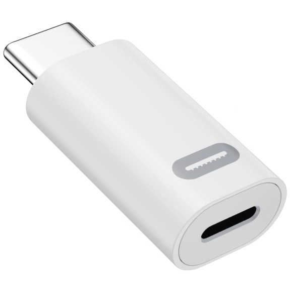 Adaptor Lightning female / USB-C male pentru iPhone / iPad - alb