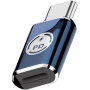 Adaptor Lightning female / USB-C male pentru iPhone / iPad - albastru