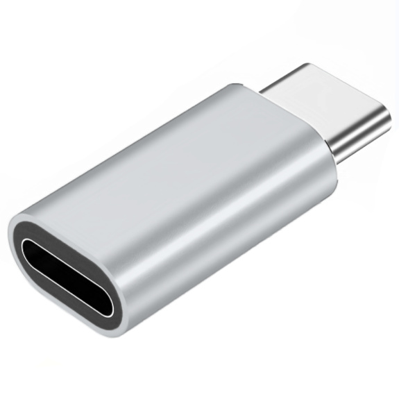 Adaptor lightning female la USB-C male - argintiu