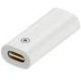 Adaptor cu lightning female / USB-C female conectori pentru Apple Pencil 1. generație - alb
