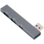 Hub / adaptor USB 2.0 la USB 2.0 / USB 3.0 / USB-C pentru MacBook - argintiu