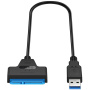 Cablu scurt / adaptor SSD de 2,5 "la USB 3.0 - negru