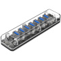 ORICO splitter / hub cu 7 porturi USB 3.0 - transparent