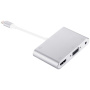 Adaptor 8pin Lightning male la HDMI / VGA / audio female pentru iPhone / iPad - argint