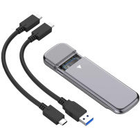 Rocketek cutie externă pentru disc SSD 2230 / 2242 / 2260 / 2280 cu conector USB / USB-C - gri