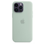 Carcasă originală Apple din silicon cu MagSafe pentru iPhone 14 Pro Max - albastru azur brumă