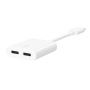 BELKIN Adaptor audio și încărcare RockStar - 2x USB-C la USB-C - alb
