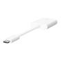 BELKIN Adaptor audio și încărcare RockStar - 2x USB-C la USB-C - alb