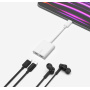 BELKIN Adaptor audio și încărcare RockStar - 2x USB-C la USB-C - alb