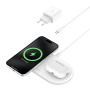 Suport magnetic de încărcare BELKIN BOOST CHARGE PRO Qi2 2in1 pentru iPhone / AirPods - alb