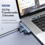 Hub ORICO AH-W13 3 în 1 - 2x USB-A 2.0 / USB-A 3.0 la USB-C - gri