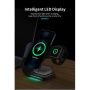 Suport magnetic wireless 4 în 1 Appleking pentru iPhone / Apple Watch / AirPods - 15W - negru