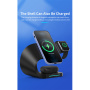 Suport magnetic wireless 4 în 1 Appleking pentru iPhone / Apple Watch / AirPods - 15W - negru
