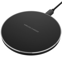 Încărcător wireless Qi cu iluminat LED pentru iPhone - negru