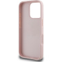 Husă Guess Grained Roses 4G Metal Logo pentru iPhone 16 Pro - roz