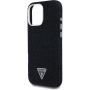 Husă Guess Denim Triangle Logo cu MagSafe pentru iPhone 16 Pro - negru