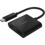 Adaptor video și de încărcare BELKIN - HDMI / USB-C la USB-C - negru