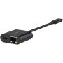 Adaptor de încărcare și Ethernet BELKIN Connect - RJ45 / USB-C la USB-C - negru