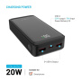 FIXED Zen2 20 powerbank cu porturi USB-C \/ 2x USB-A - 20.000 mAh - negru