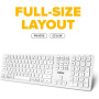 Tastatură wireless Niceboy Office K30 - CZ/SK - albă