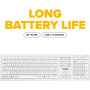 Tastatură wireless Niceboy Office K30 - CZ/SK - albă