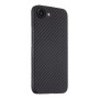 Husă Tactical Aramid cu model de fibră de carbon și MagSafe pentru iPhone 16e / 17e - gri închis