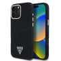 Husă Guess Denim Triangle Logo cu MagSafe pentru iPhone 16 Pro - negru
