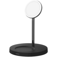 BELKIN Boost Charge Pro 2-în-1 Suport magnetic de încărcare wireless pentru iPhone / AirPods - 15W - Negru