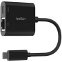 Adaptor de încărcare și Ethernet BELKIN Connect - RJ45 / USB-C la USB-C - negru