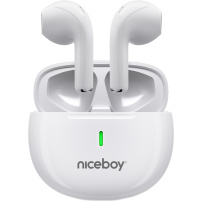 Căști wireless Niceboy HIVE Beans Pop - alb