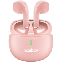 Căști wireless Niceboy HIVE Beans Pop - roz