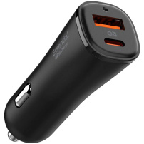 Încărcător auto Spigen ArcStation Essential cu porturi USB-C / USB-A - 48W - negru