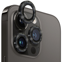 Sticlă NORTHJO cu rame strălucitoare pentru protecția lentilelor camerei spate pentru iPhone 14 Pro / 14 Pro Max - negru