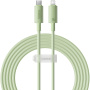 Cablu pentru încărcare ?i transfer de date degradabil biologic Baseus PD 20W USB-C / Lightning pentru iPhone / iPad / iPod / AirPods - 2 m - verde deschis
