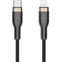 Cablu împletit pentru încărcare ?i transfer de date FIXED PD 60W USB-C / Lightning - MFi pentru iPhone / iPad / iPod / AirPods - 1,2 m - negru